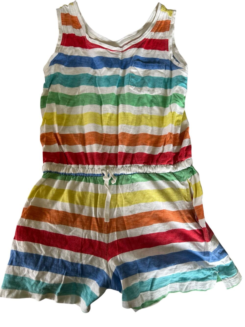 Primary rainbow stripe romper size 12